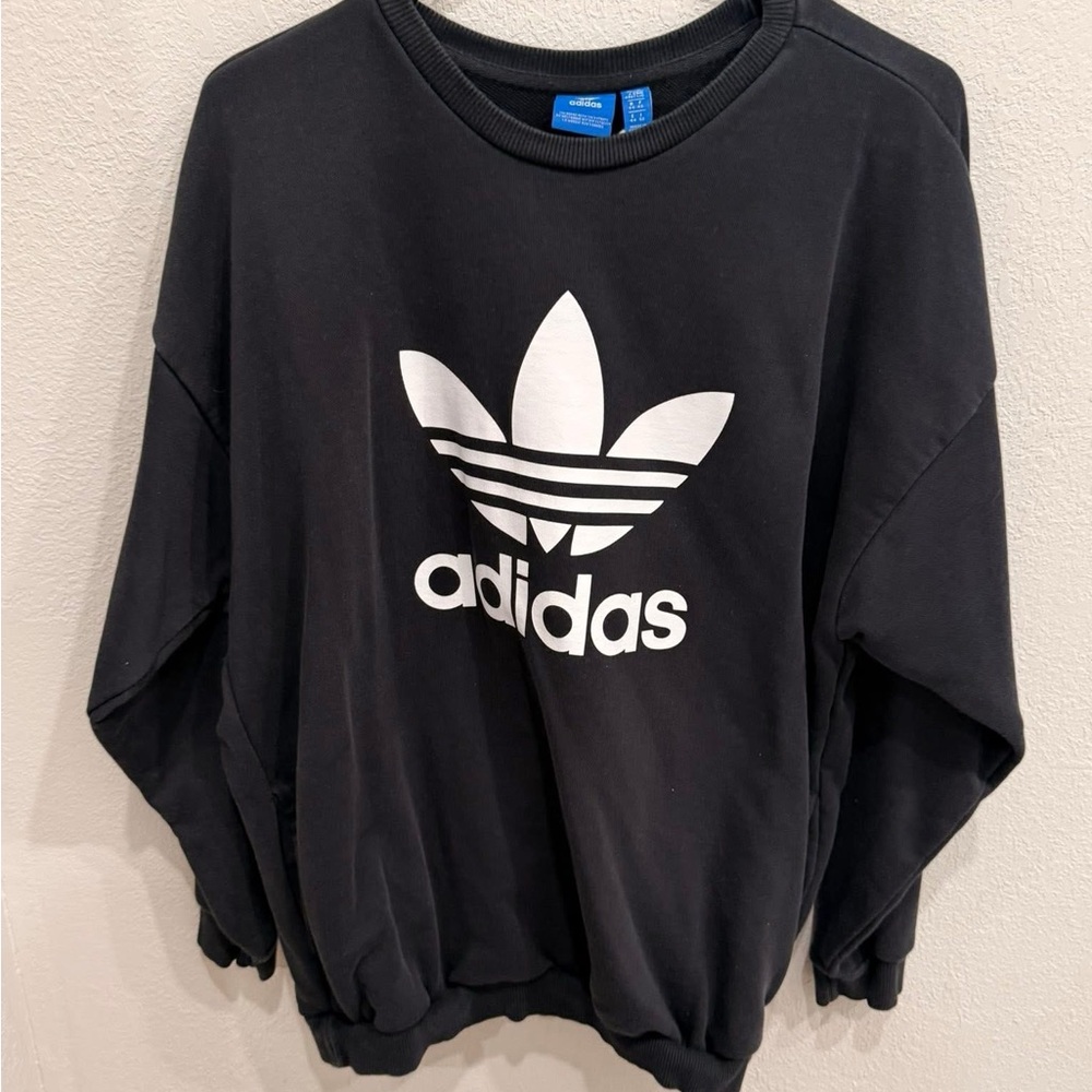 adidas Black Crew Neck Sweater